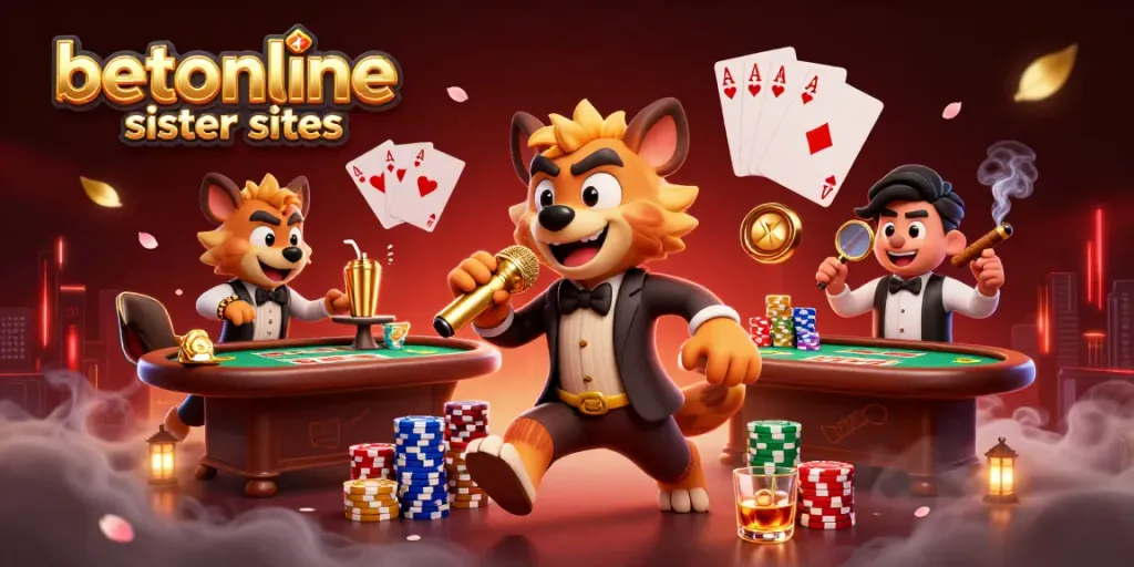 Engage with betonline sister sites at a lively casino scene featuring hyenas in action.