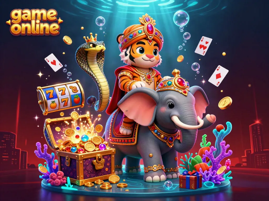 Experience thrilling game online action with a vibrant 3D casino scene filled with adventure.
