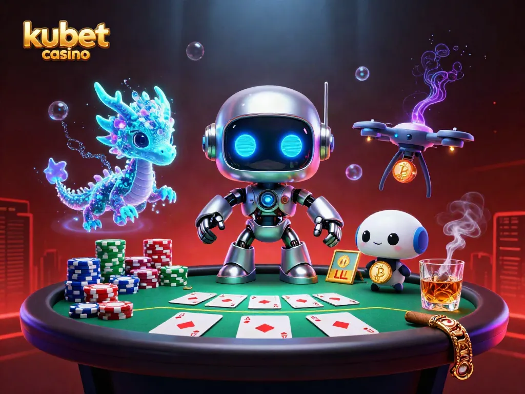 Experience the thrilling world of kubet casino with vibrant characters, poker elements, and stunning visuals.
