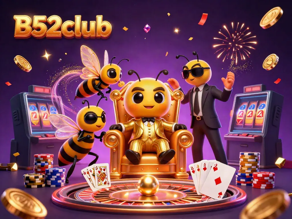 Experience exhilarating gameplay with B52club's vibrant casino scene featuring characters and rich elements.