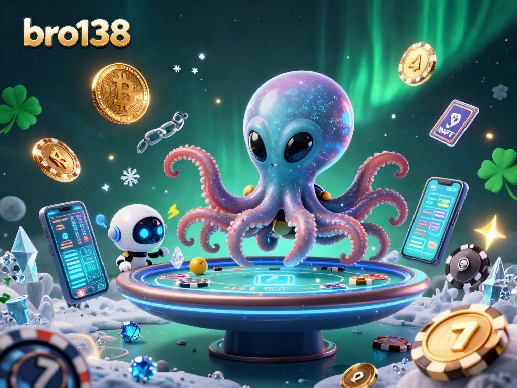 Engage with bro138's thrilling poker action featuring vibrant 3D elements and characters.