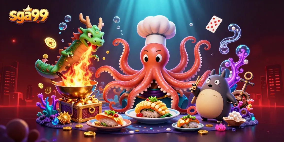 Engage in exciting gameplay with sga99, showcasing a vibrant casino scene filled with treasures and characters.