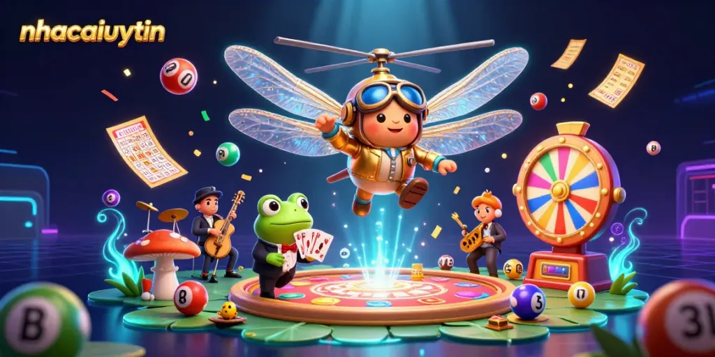 Experience dynamic casino excitement with nhacaiuytin showcasing vibrant characters and thrilling game elements.