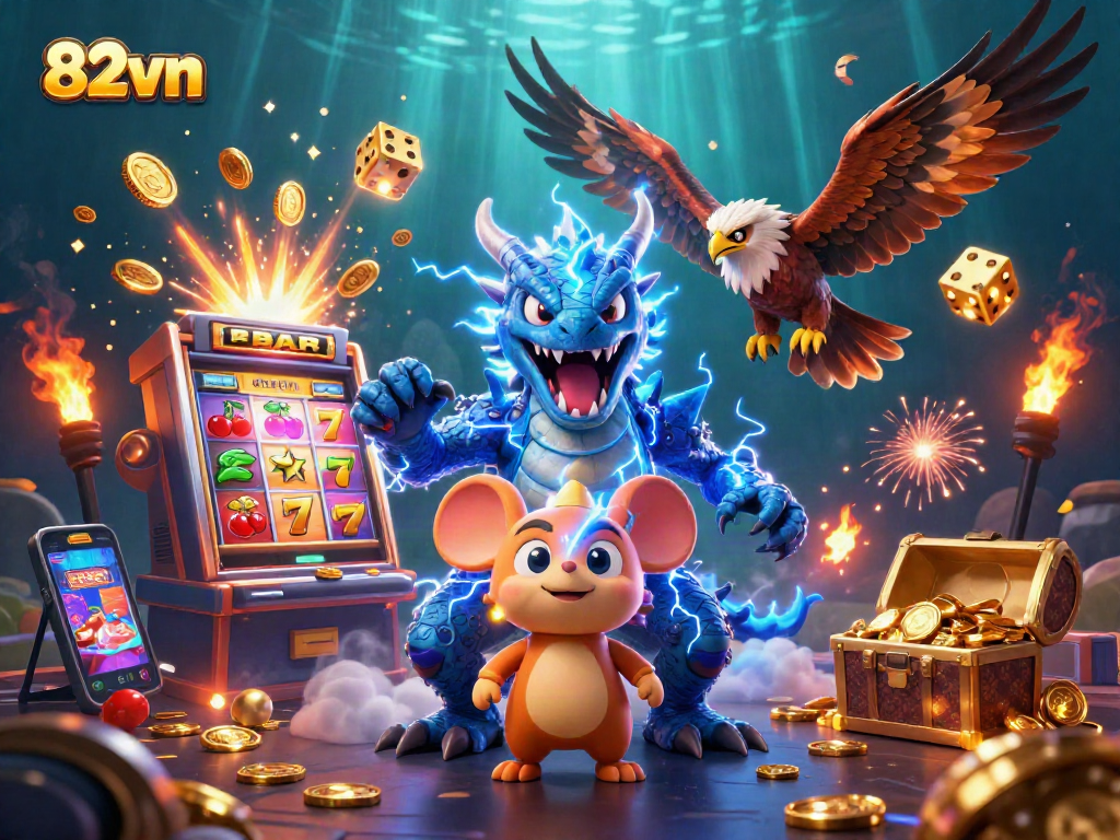 Experience thrilling wins with 82vn's electrifying casino adventure featuring slots and jackpots.