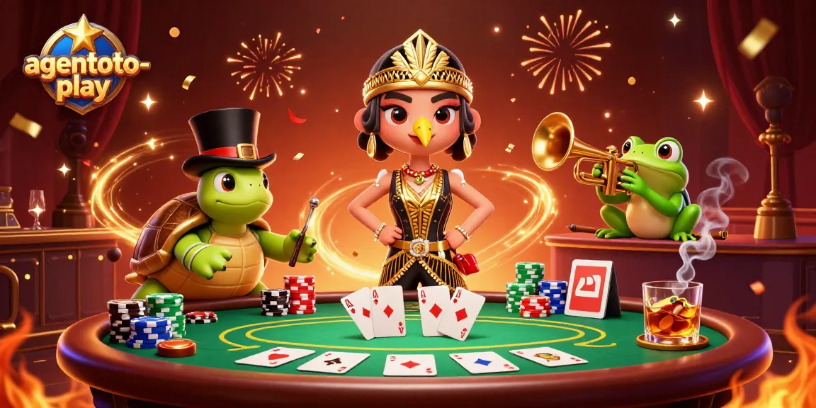 Experience the excitement of agentoto-play at a speakeasy casino with vibrant characters and poker elements.