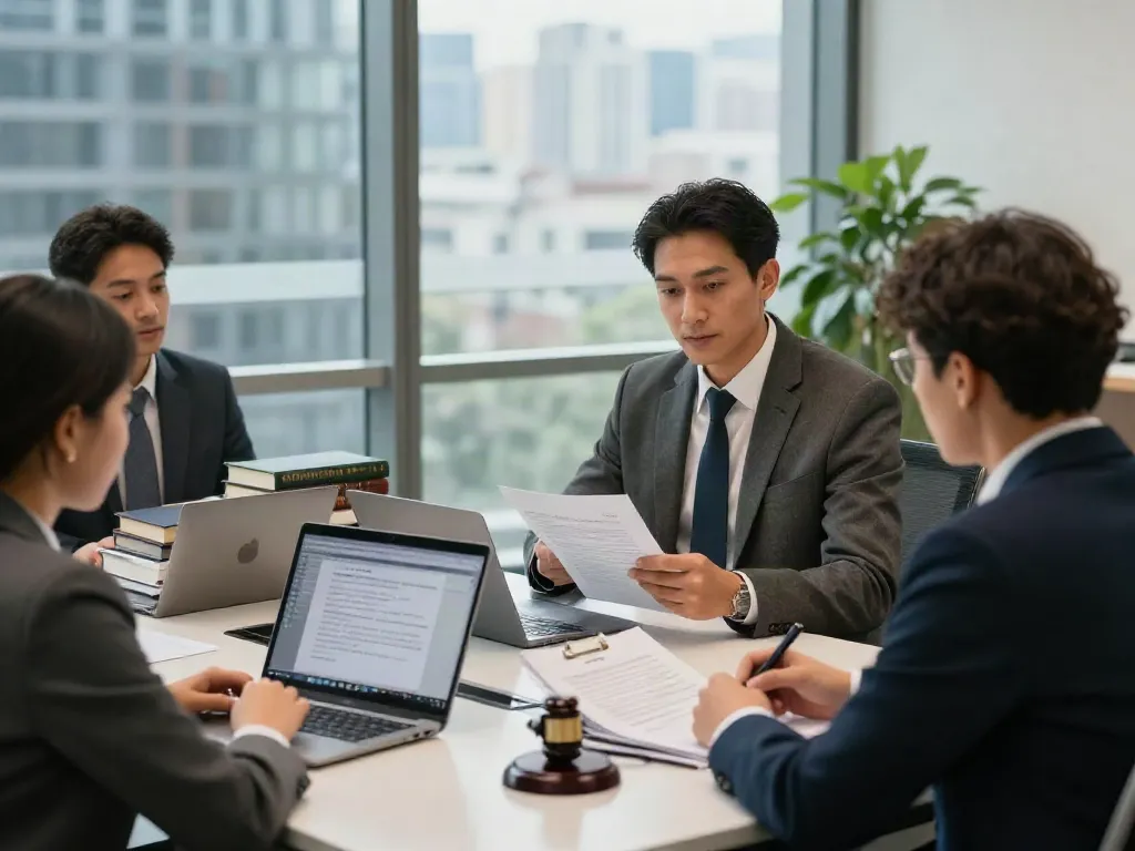 Lead Roedl providing professional legal advisory services in a modern office environment, focusing on collaboration and clarity.