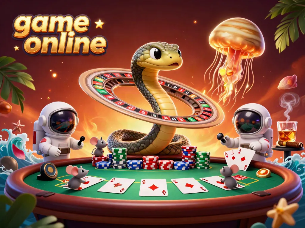 Engage in exciting game online action with vibrant 3D casino-themed characters.