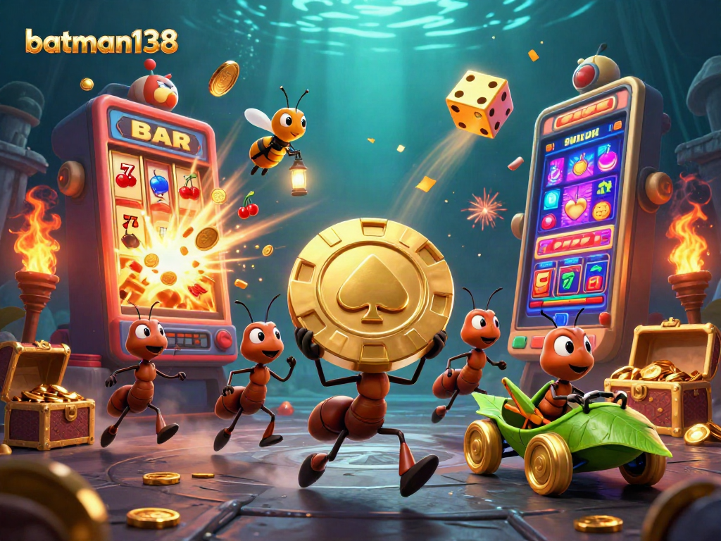Experience thrilling wins with batman138 as ants carry a giant poker chip through a spectacular casino heist